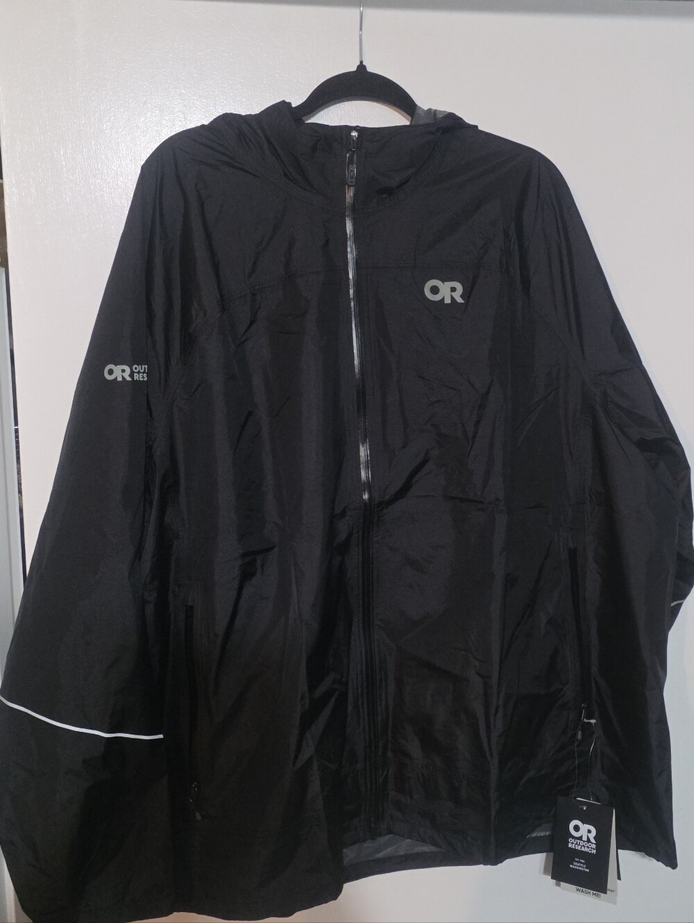 Outdoor Research Women's Helium Rain Jacket Black Size 4X NWT